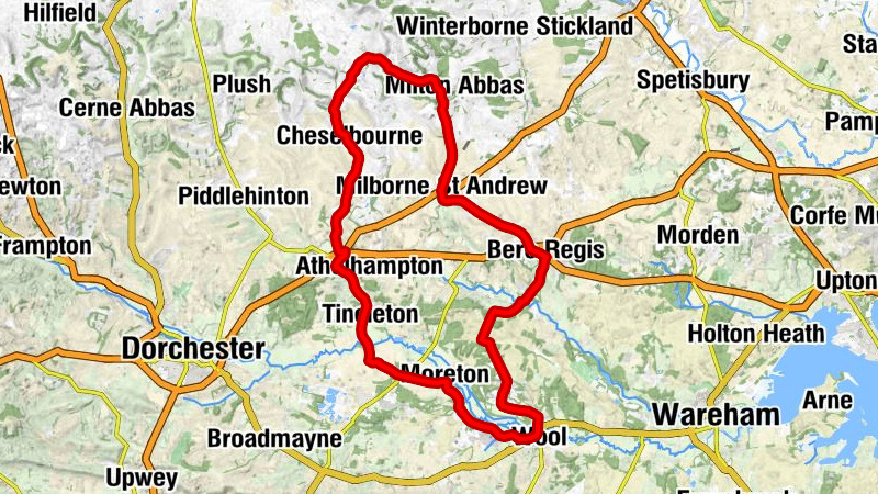 Hilton - Milborne St Andrew - Clouds Hill - Higher Ansty