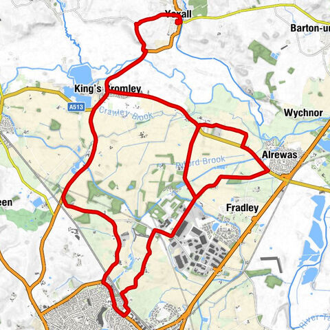 Yoxall - King's Bromley - Rileyhill - Lichfield