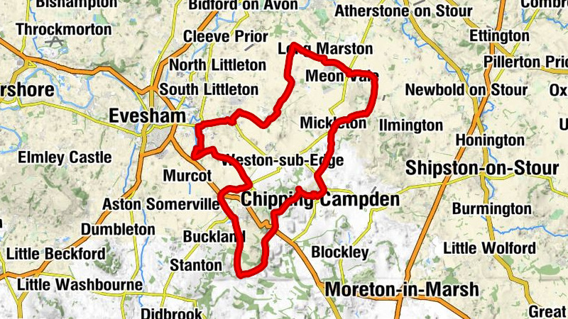 Lower Quinton - Moubourne - Broadway Hill - Dover's Hill