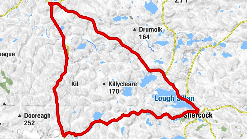 Tullylorcan - Canningstown - Shercock - Lisdrumskea
