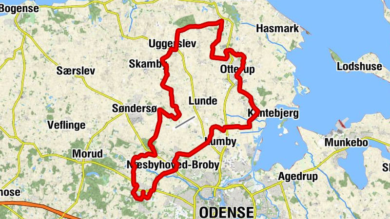 Korup - Gammel Korup - Næsbyhoved-Broby - Østrup Kirke