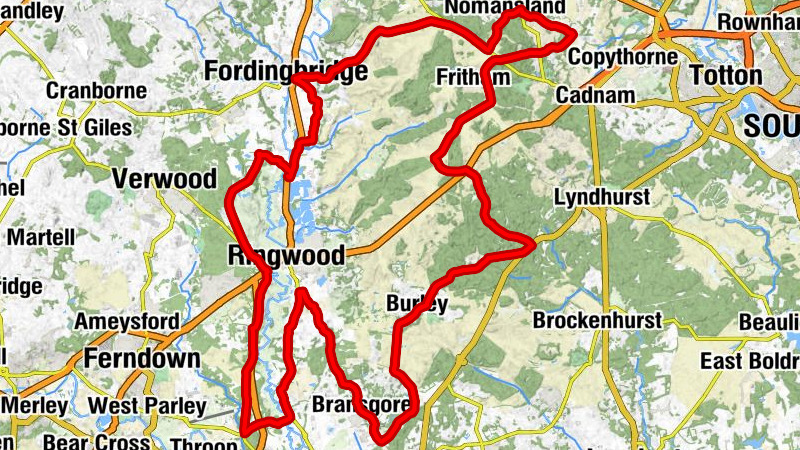 Ibsley - Mogshade Hill - Homy Ridge - Bramshaw Telegraph