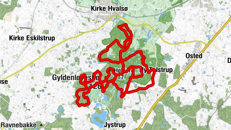 Hjulebæk Huse - Gyldenløveshøj - Høbjerg - Atterup Huse