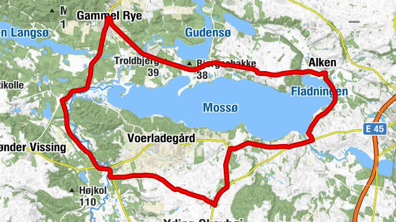 Yding Kirke - Fuldbro Mølle - Dakbjerg - Troldbjerg