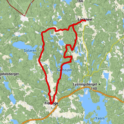Locknevi - Vrångfall - Långvik - Fängebo