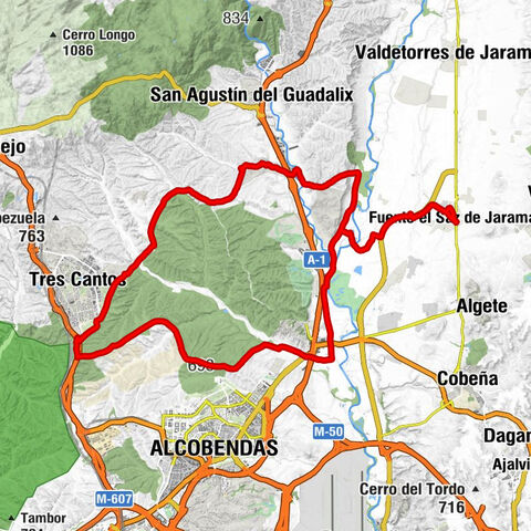 Fuente el Saz de Jarama - Los Arcos - La Quinta de Jarama - San Sebastián de los Reyes