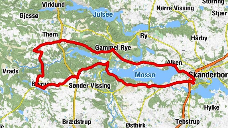 Bryrup Kirke - Troldbjerg - Dakbjerg - Bryrup