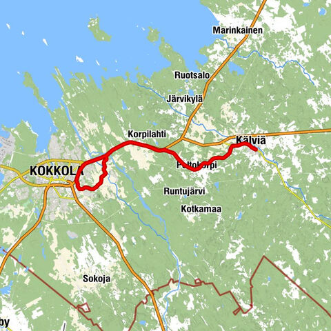 Kälviä - Peltokorpi - Korpilahti - Kokkola