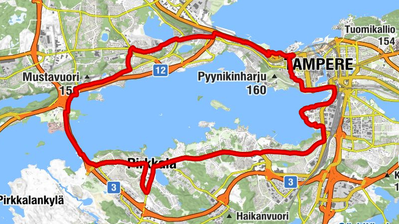 Tesoma - Ylä-Rahola - Pirkkala - Tampere