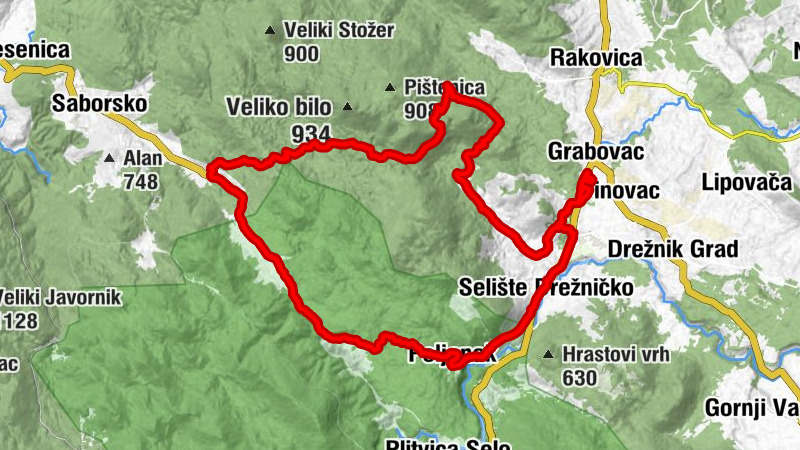 Grabovac - Plitvička vrela - Korita - Donja Biljevina