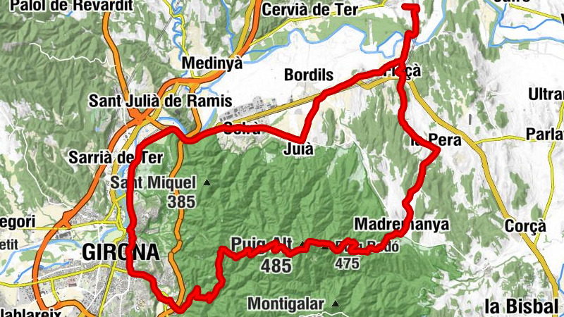 Els 4 Vents - Puig d'en Llac - Puig Redó - Basilica de Sant Feliu