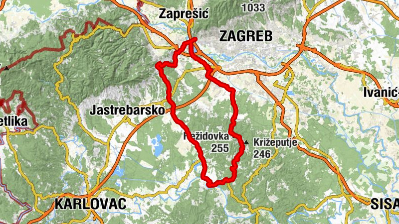 Krčma "Kod Marka" - kapela svetog Roka - crkva Blažene Djevice Marije Snježne - Režidovka