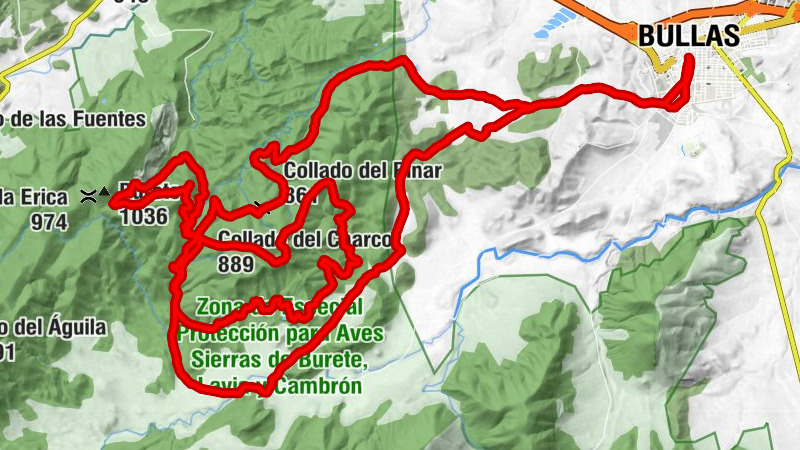 Bullas - Collado del Pinar - Collado del Charco - Collado Juan Cojos