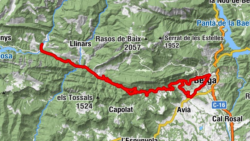 la Casa Nova de Valls - La Cantina de Llinars - Roca Llarga - Coll de Jouet