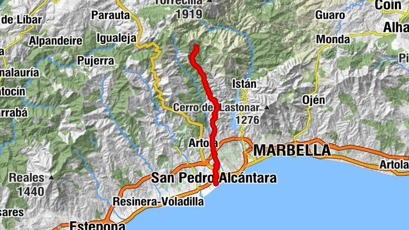 San Pedro Alcántara - Loma de Simeón - Cerro de la Fuente de los Mozos - Loma de las Colmenillas