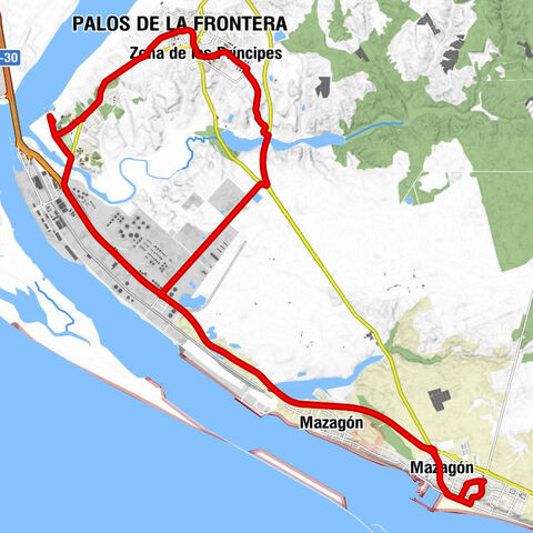 Zona de los Príncipes - Palos de la Frontera - Mazagón - Plus Ultra