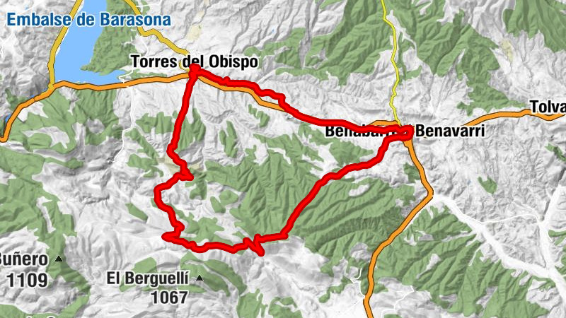 Benabarre / Benavarri - Rocalliza - Juseu - Torres del Obispo