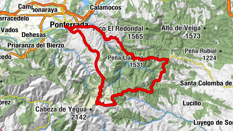 Ponferrada - Iglesia de San Andrés - Peña de la Escurpia - Ermita de Santiago
