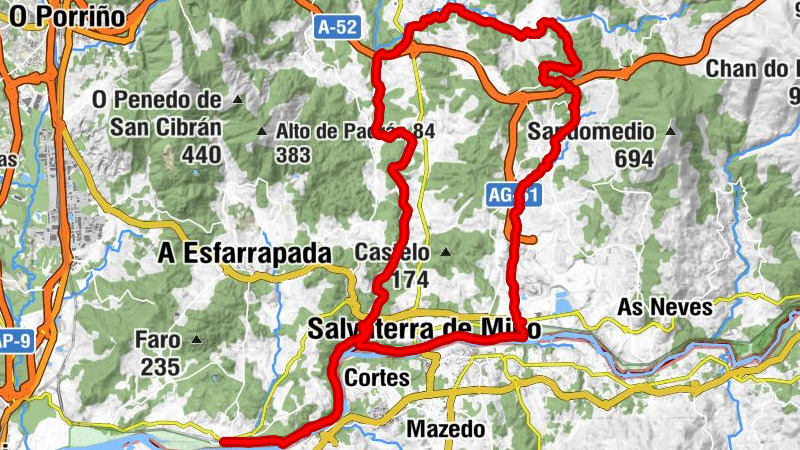 Caldelas de Tui - Salvaterra de Miño - Capela da Virxe da Oliva - Igrexa de San Salvador de Leirado