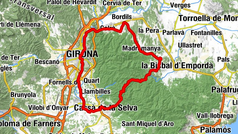 Girona - Puig dels Cristians - Sant Cugat de Fornells de la Selva - Parròquia Palau-sacosta