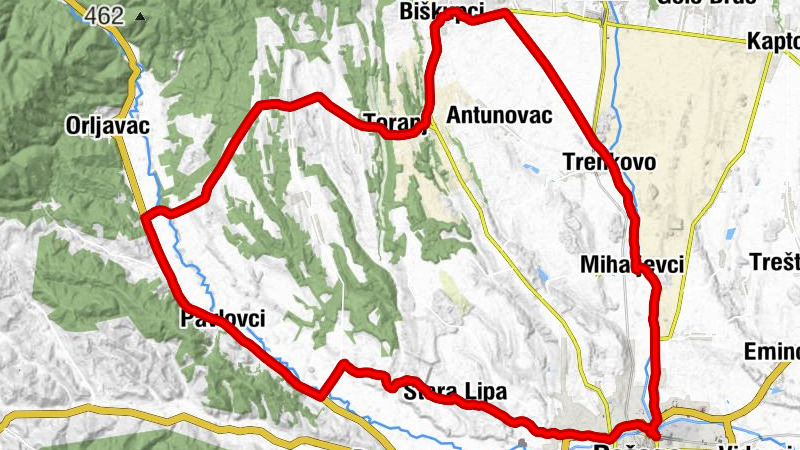 Požega - Donji Emovci - Stara Lipa