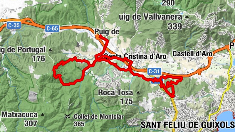 Bell-lloch - Sant Feliu de Guíxols - Bufaganyes - Santa Cristina d'Aro