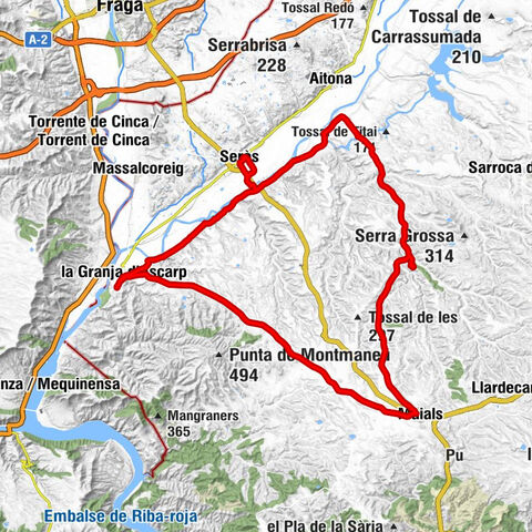 la Granja d'Escarp - Punta del Calvari - Punta de l'Arc - Sant Jaume