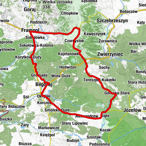 Frampol - Cerkiew Prawosławna pw. Świętego Jerzego - Kościół pw. Świętej Marii Magdaleny - Kościół pw. Matki Bożej Częstochowskiej w Tereszpolu