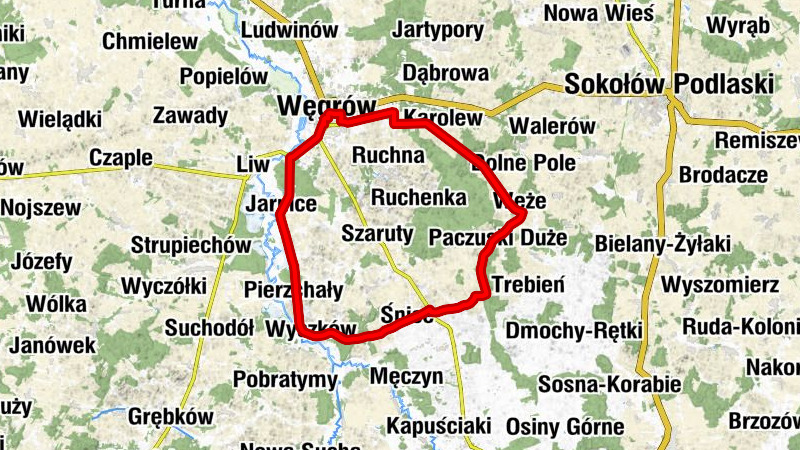 Węgrów - Kaplica dojazdowa - Bazylika Kolegiacka Wniebowzięcia Najświętszej Maryi Panny - Kaplica pw. Matki Bożej Śnieżnej