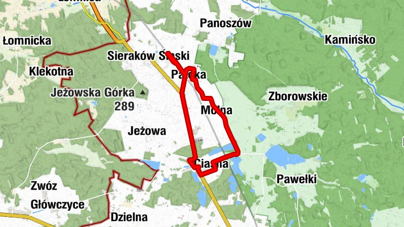 Sieraków Śląski - Patoka - Gospoda - Ciasna