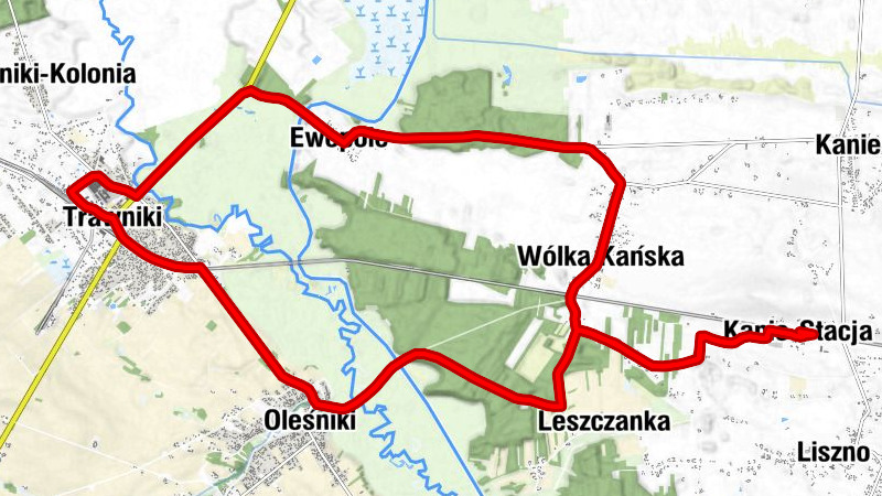 Kanie-Stacja - Koziniec - Wólka Kańska - Ewopole