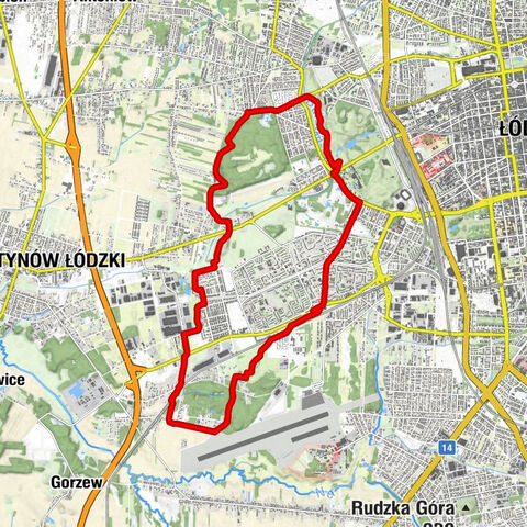 Centrum - Łódź - Osiedle Biskupie - Osiedle Sympatyczna