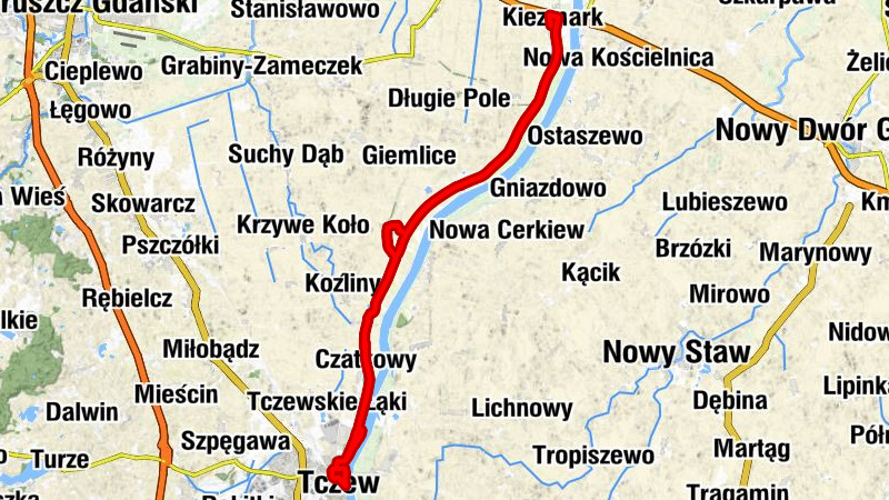 Kiezmark - Steblewo - Ptaszniki - Tczew