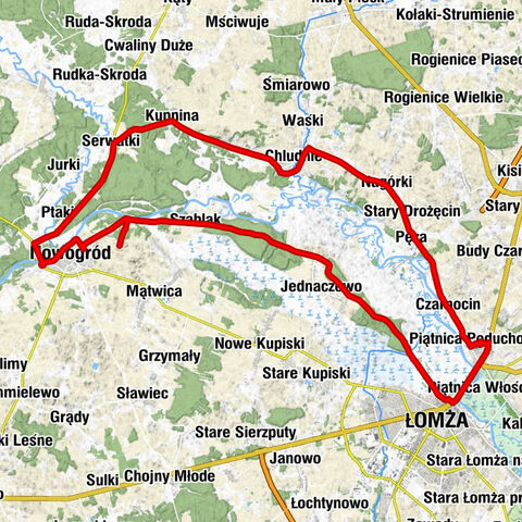 Piątnica Poduchowna - Łomża - Pociejewo - Nowogród