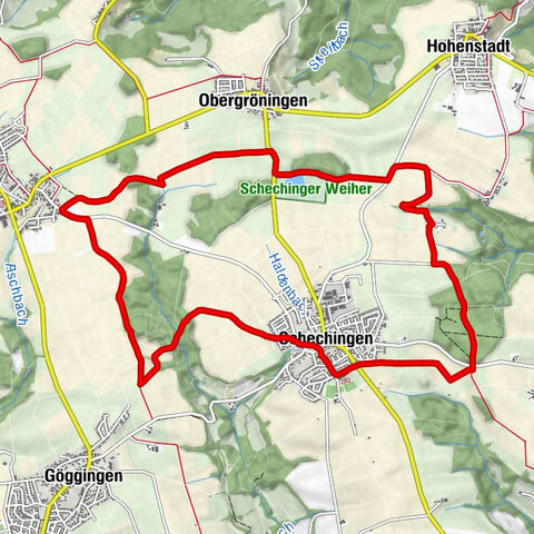 Schechingen - Göggingen - Holzhausen - Klotzhöfe - Schechingen