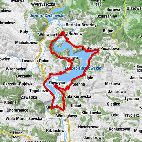 Tabaszowa - Ostra Góra - Ostra Góra Północna - Wierzchowina