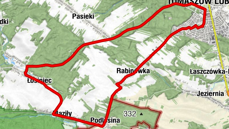 Tomaszów Lubelski - Rabinówka - Podlesina - Kościół pw. Świętych Apostołów Piotra i Pawła w Podlesinie