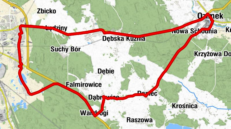 Walidrogi - Kościół pw. świętego Józefa - Kościół pw. Matki Bożej Wspomożenia Wiernych - Nakło