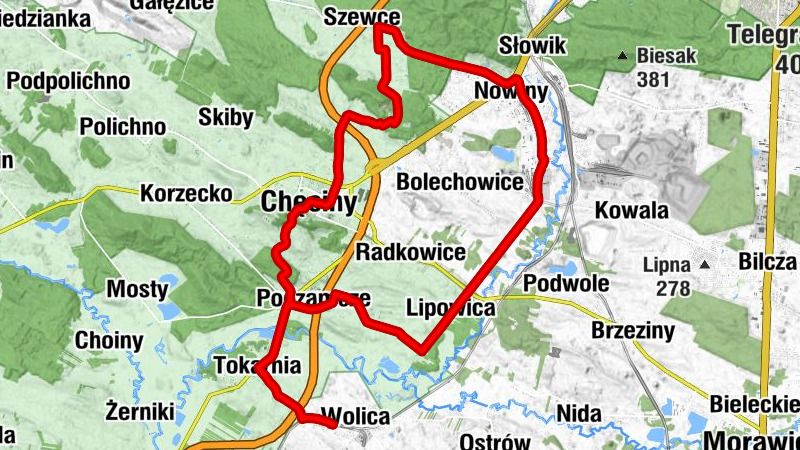 Wolica - Kościół pw. Świętego Maksymiliana Marii Kolbego w Wolicy - Chęciny - Kościół pw. Świętego Stanisława Biskupa i Męczennika w Starochęcinach