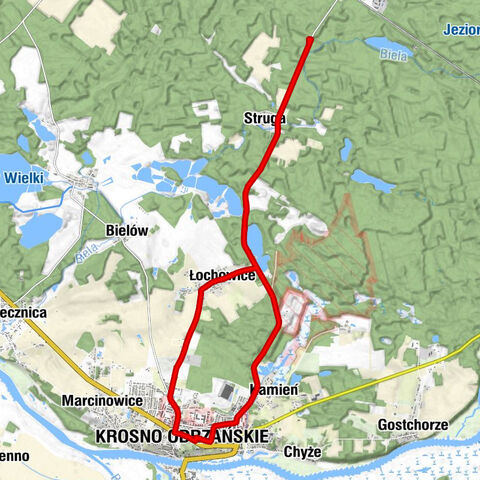 Krosno Odrzańskie - Srebrna Góra - Łochowice - Struga