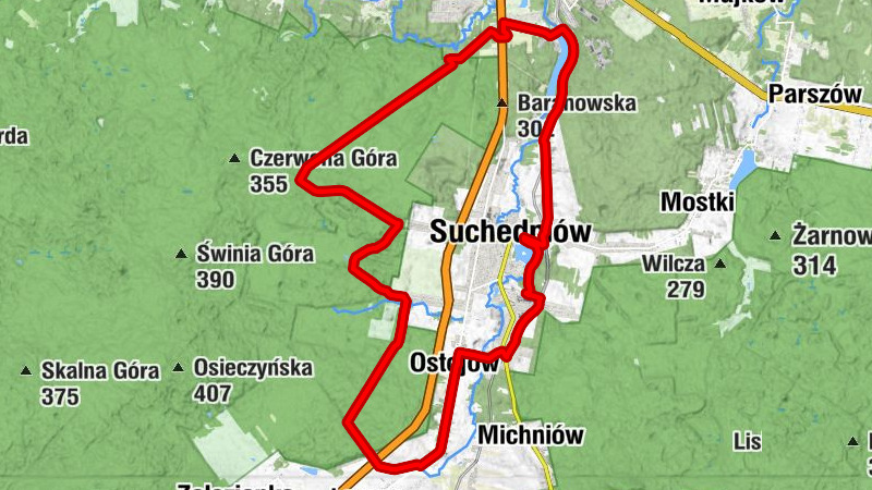 Ostojów - Czub - Skarżysko-Kamienna - Suchedniów