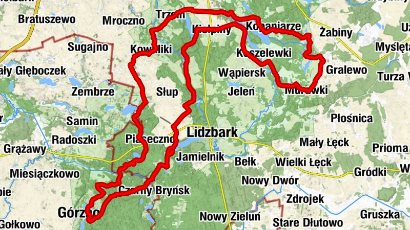 Lidzbark-Nadleśnictwo - Klonowo - Kościół pw. Świętego Marcina Biskupa - Kaplica pw. Świętego Huberta