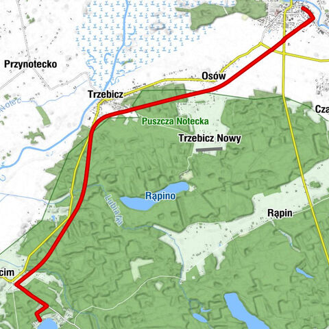 Drezdenko - Osów - Gościmski Młyn - Za Lasem