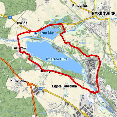 Pyskowice - Czerwionka - Stare Łabędy - Taciszów