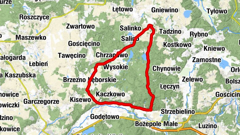 Mierzyno - Dąbrówka - Gromadzka Góra - Kościół pw. Świętego Antoniego Padewskiego