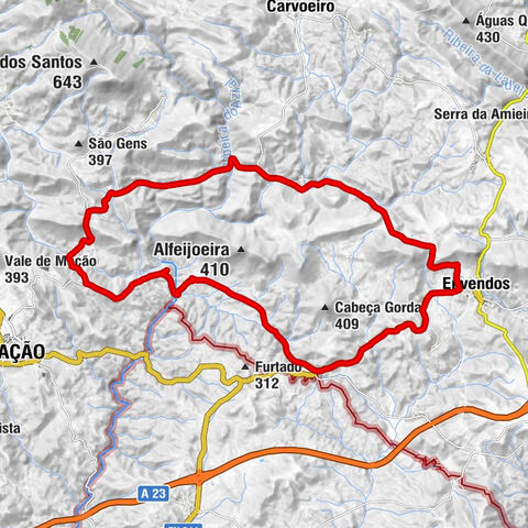 Mação, Penhascoso e Aboboreira - Casas da Ribeira - Caratão - Envendos