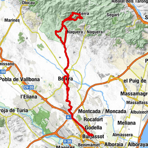 Burjassot-Godella - Collado Blanc - Coll de l'Espartal - València