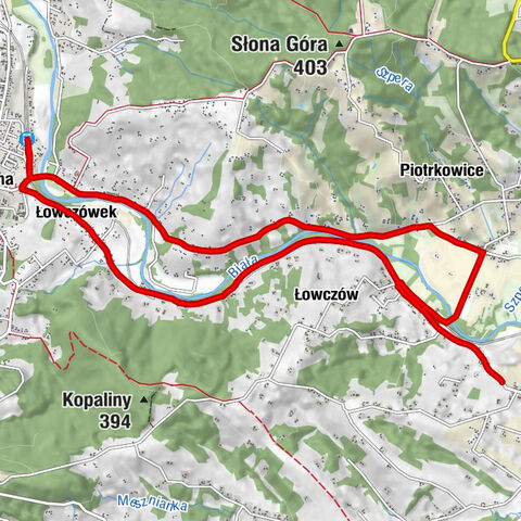 Łowczówek Pleśna - Pod Starym Mostem - Pleśna - Bagno