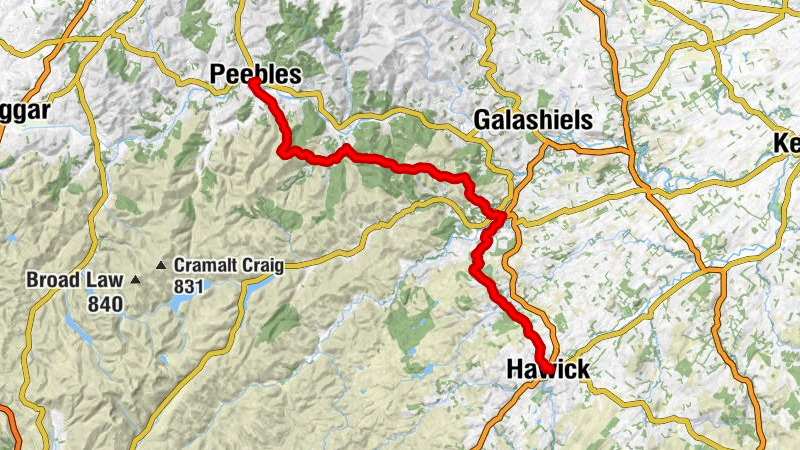 Hawick - Brown Knowe - Kirkhope Law - Peebles