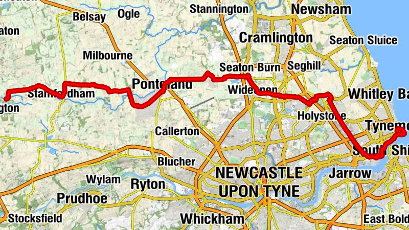 Matfen - Ponteland - St John - Tynemouth